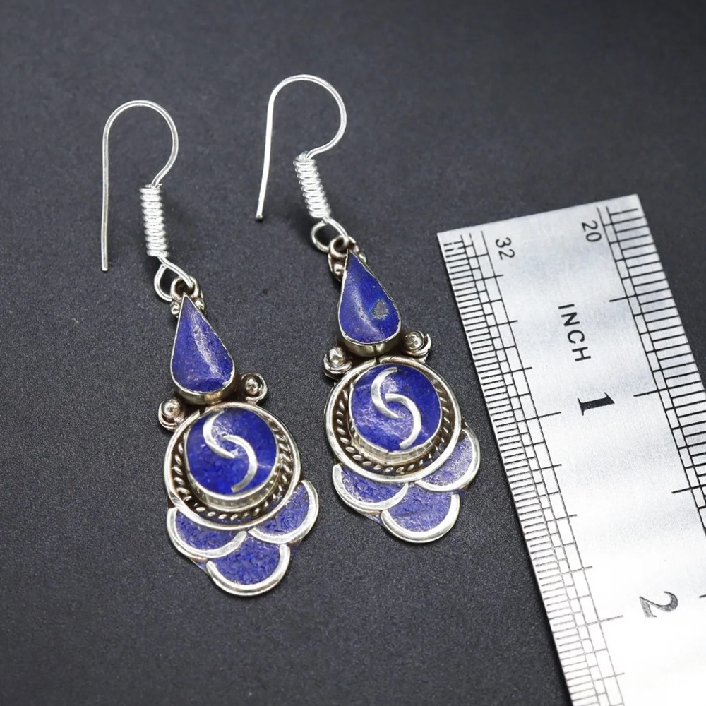 Traditional ethnic Gemstone earrings - Picture 12 of 12